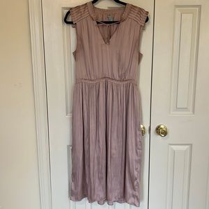 Tea pink satin dress